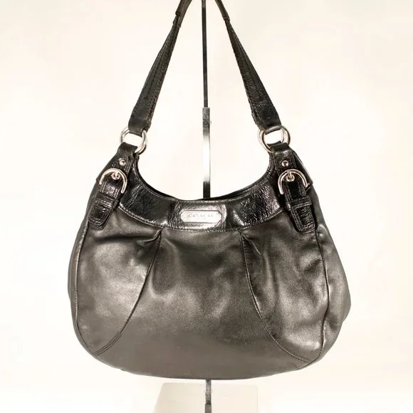 Coach | Bags | Coach Soho Leather Shoulder Bag Black Silver
